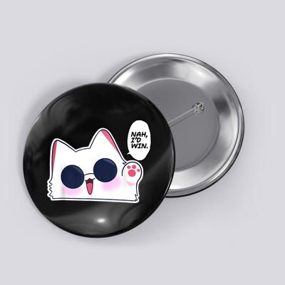 Cute Funny Cat Anime Meme Nah Id Win Gojo Cat Button