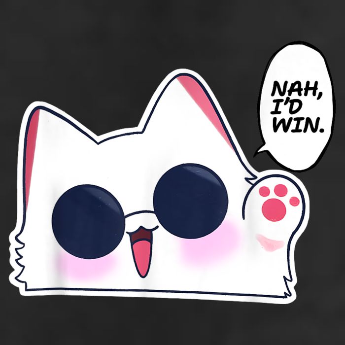 Cute Funny Cat Anime Meme Nah Id Win Gojo Cat Adult Drive Performance Visor