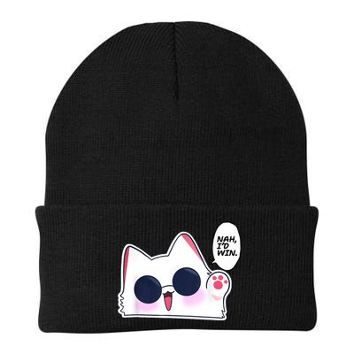 Cute Funny Cat Anime Meme Nah Id Win Gojo Cat Beanie