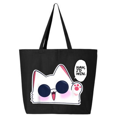 Cute Funny Cat Anime Meme Nah Id Win Gojo Cat 25L Jumbo Tote
