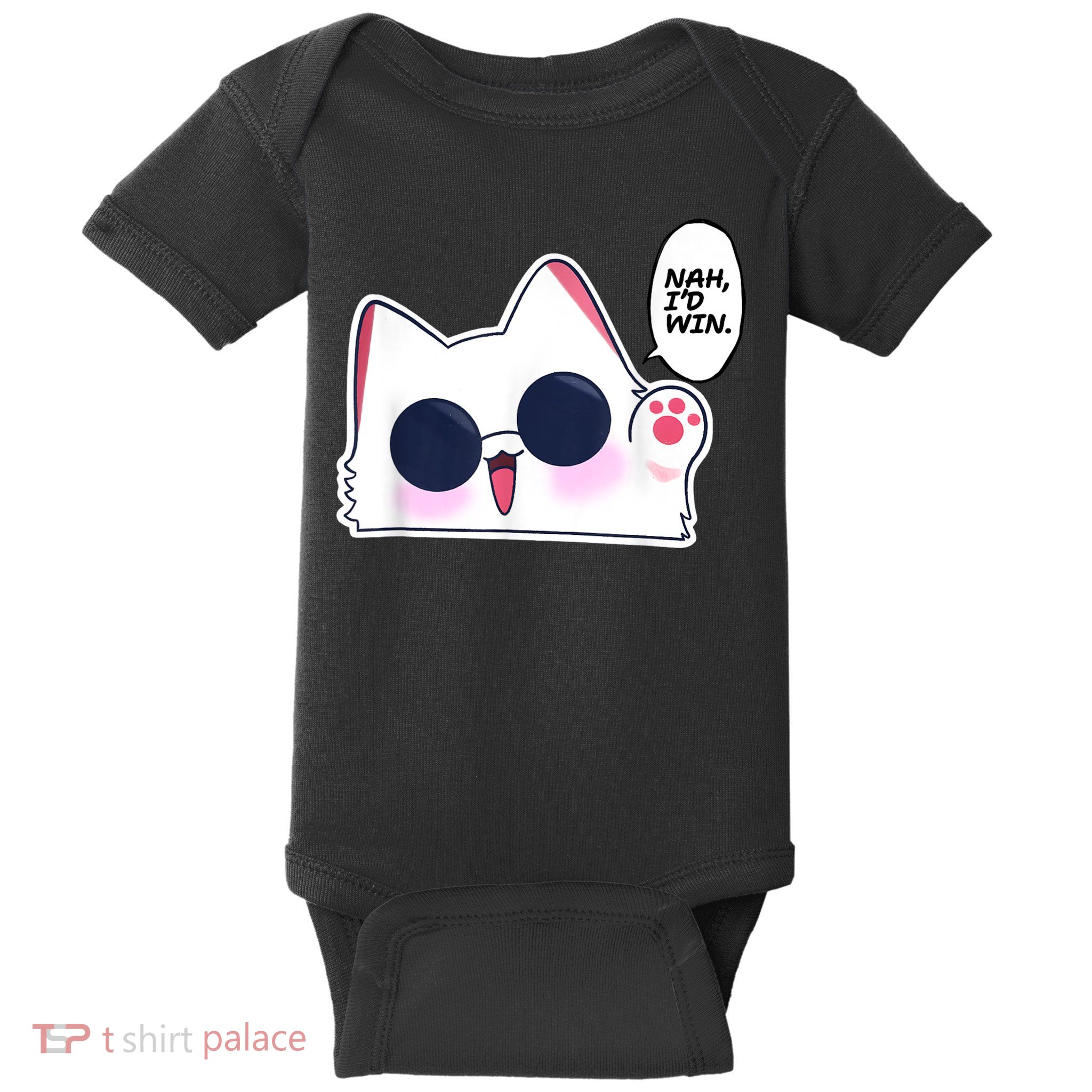 Cute Funny Cat Anime Meme Nah Id Win Gojo Cat Baby Bodysuit