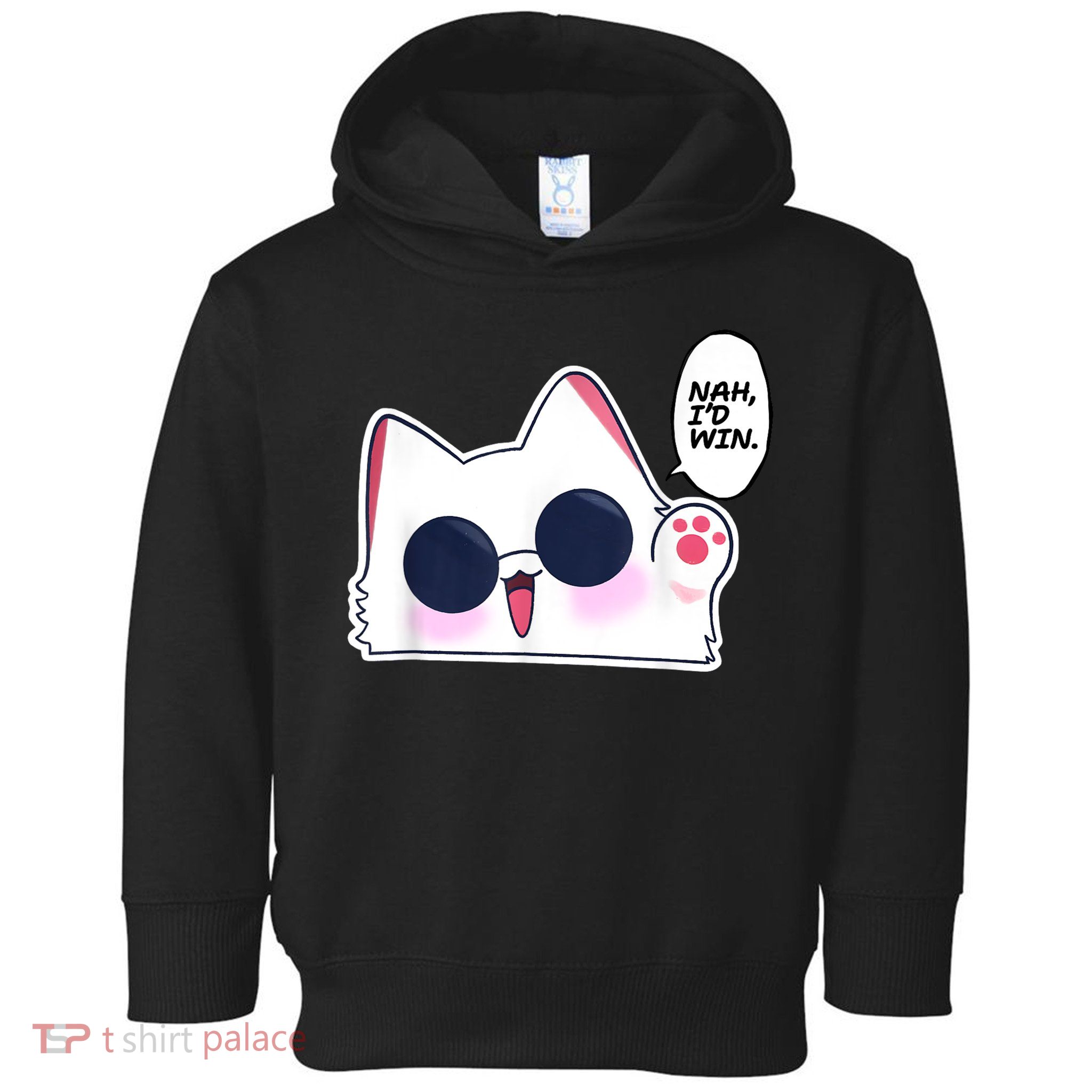 Cute Funny Cat Anime Meme Nah Id Win Gojo Cat Toddler Hoodie