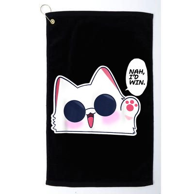 Cute Funny Cat Anime Meme Nah Id Win Gojo Cat Golf Towel