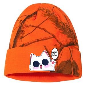 Cute Funny Cat Anime Meme Nah Id Win Gojo Cat Kati Licensed 12" Camo Beanie