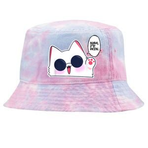 Cute Funny Cat Anime Meme Nah Id Win Gojo Cat Tie-Dyed Bucket Hat