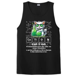 Cation Funny Chemistry Cat Humor Science Chemistry Teacher Gift PosiCharge Competitor Tank