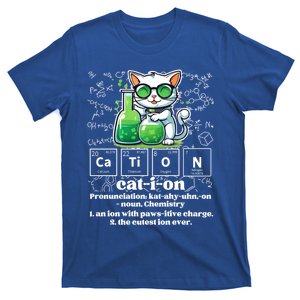 Cation Funny Chemistry Cat Humor Science Chemistry Teacher Gift T-Shirt