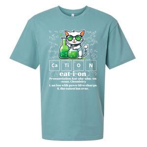 Cation Funny Chemistry Cat Humor Science Chemistry Teacher Gift Sueded Cloud Jersey T-Shirt