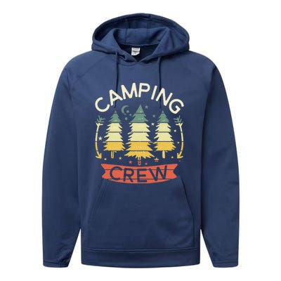 Camp Family Camping Crew Camper Matching Group Camping Trip Performance Fleece Hoodie