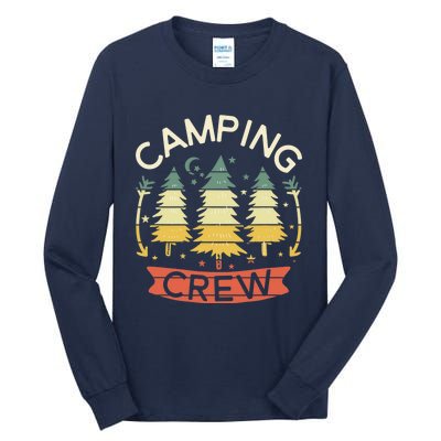 Camp Family Camping Crew Camper Matching Group Camping Trip Tall Long Sleeve T-Shirt