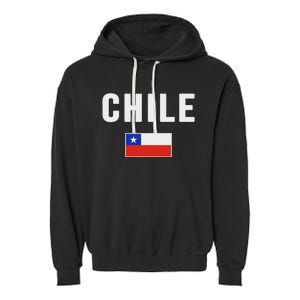 Chilean Flag Chile Garment-Dyed Fleece Hoodie