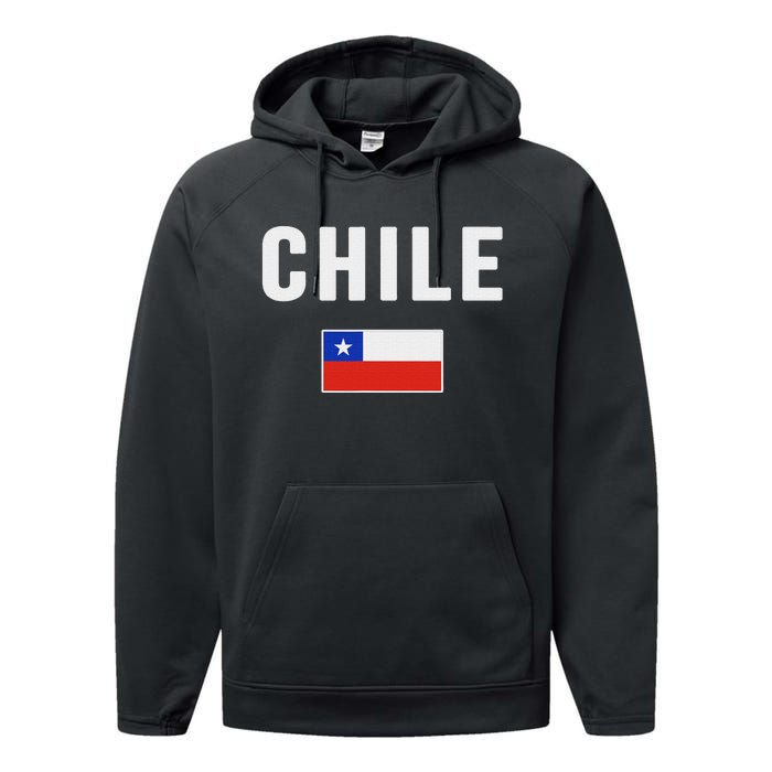 Chilean Flag Chile Performance Fleece Hoodie