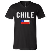 Chilean Flag Chile V-Neck T-Shirt