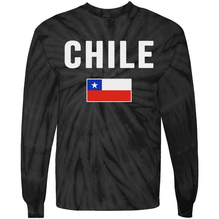 Chilean Flag Chile Tie-Dye Long Sleeve Shirt