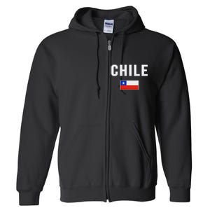 Chilean Flag Chile Full Zip Hoodie