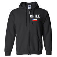 Chilean Flag Chile Full Zip Hoodie