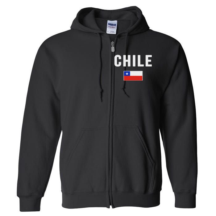 Chilean Flag Chile Full Zip Hoodie