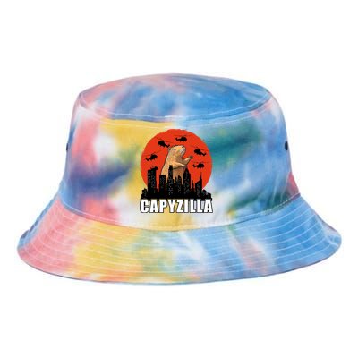 Capybara Funny Capybara Rodent Capyzilla Funny Tie Dye Newport Bucket Hat