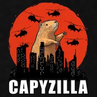 Capybara Funny Capybara Rodent Capyzilla Funny Ladies PosiCharge Tri-Blend Wicking Tank