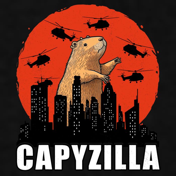Capybara Funny Capybara Rodent Capyzilla Funny Ladies PosiCharge Tri-Blend Wicking Tank