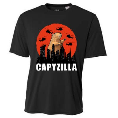 Capybara Funny Capybara Rodent Capyzilla Funny Cooling Performance Crew T-Shirt