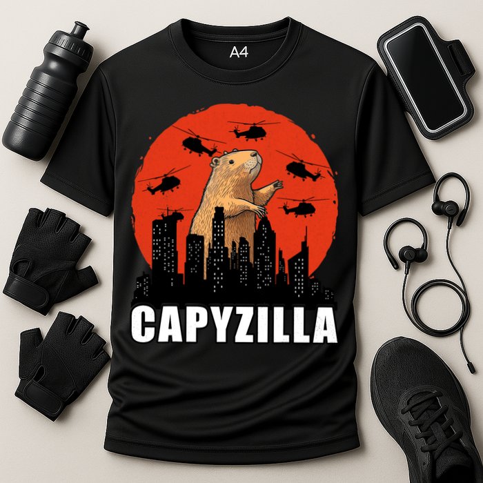 Capybara Funny Capybara Rodent Capyzilla Funny Performance Shirt