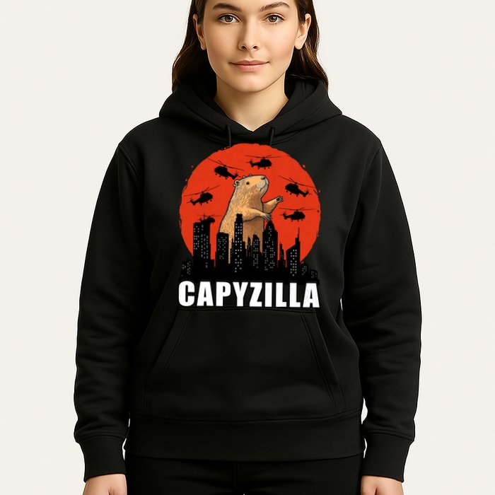 Capybara Funny Capybara Rodent Capyzilla Funny Hoodie