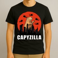 Capybara Funny Capybara Rodent Capyzilla Funny T-Shirt