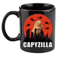 Capybara Funny Capybara Rodent Capyzilla Funny 11oz C Handle Ceramic Mug