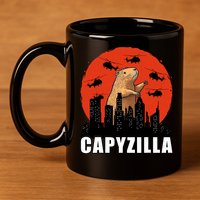 Capybara Funny Capybara Rodent Capyzilla Funny 11oz C Handle Ceramic Mug