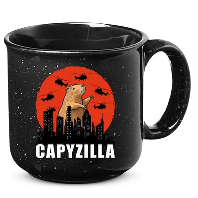 Capybara Funny Capybara Rodent Capyzilla Funny 15oz Campfire Ceramic Mug