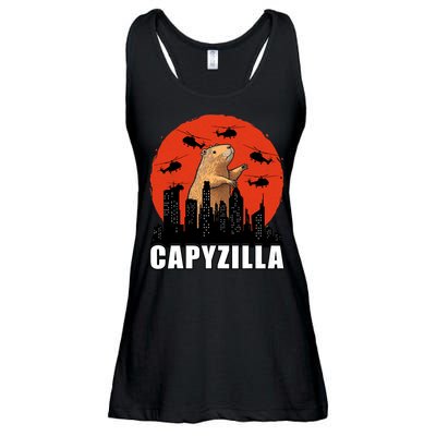 Capybara Funny Capybara Rodent Capyzilla Funny Ladies Essential Flowy Tank