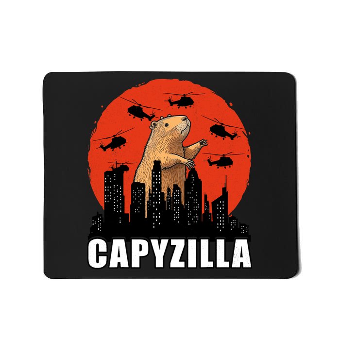 Capybara Funny Capybara Rodent Capyzilla Funny Mousepad