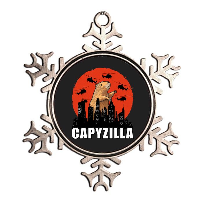 Capybara Funny Capybara Rodent Capyzilla Funny Metallic Star Ornament