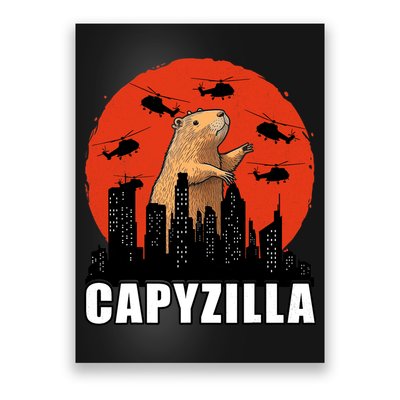 Capybara Funny Capybara Rodent Capyzilla Funny Poster