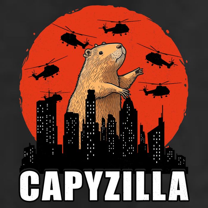 Capybara Funny Capybara Rodent Capyzilla Funny 25L Jumbo Tote