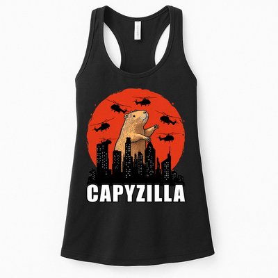 Capybara Funny Capybara Rodent Capyzilla Funny Womens Tank Top
