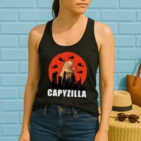 Capybara Funny Capybara Rodent Capyzilla Funny Womens Tank Top