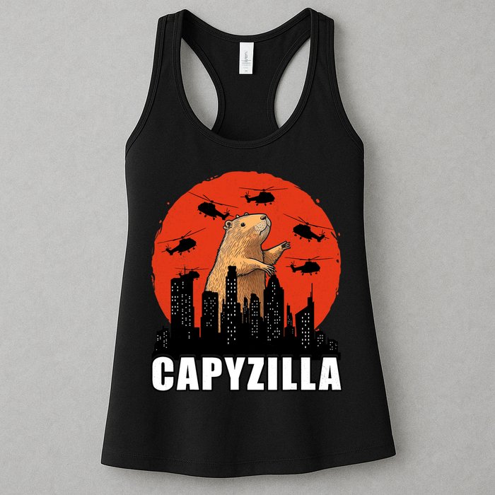 Capybara Funny Capybara Rodent Capyzilla Funny Womens Tank Top