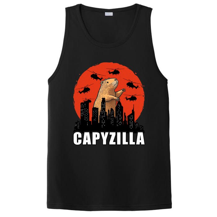 Capybara Funny Capybara Rodent Capyzilla Funny PosiCharge Competitor Tank