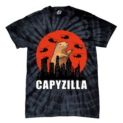 Capybara Funny Capybara Rodent Capyzilla Funny Tie-Dye T-Shirt