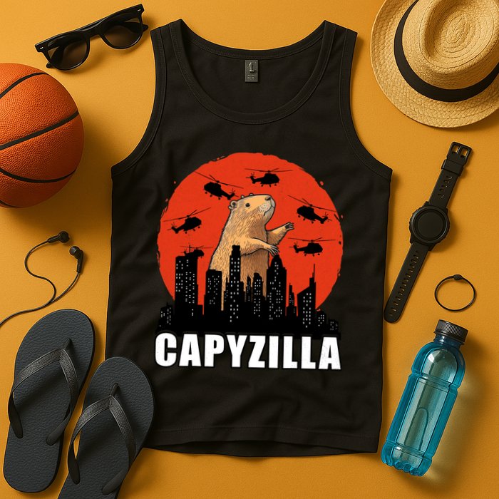 Capybara Funny Capybara Rodent Capyzilla Funny Tank Top