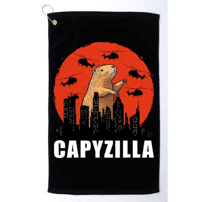 Capybara Funny Capybara Rodent Capyzilla Funny Golf Towel