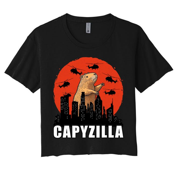 Capybara Funny Capybara Rodent Capyzilla Funny Crop Top