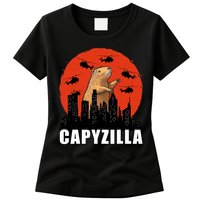 Capybara Funny Capybara Rodent Capyzilla Funny Womens T-Shirt