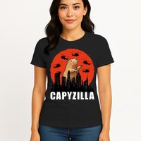 Capybara Funny Capybara Rodent Capyzilla Funny Womens T-Shirt