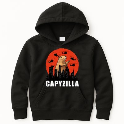 Capybara Funny Capybara Rodent Capyzilla Funny Kids Hoodie