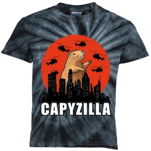 Capybara Funny Capybara Rodent Capyzilla Funny Kids Tie-Dye T-Shirt