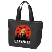 Capybara Funny Capybara Rodent Capyzilla Funny Zip Tote Bag