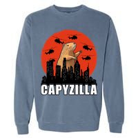 Capybara Funny Capybara Rodent Capyzilla Funny Garment-Dyed Sweatshirt